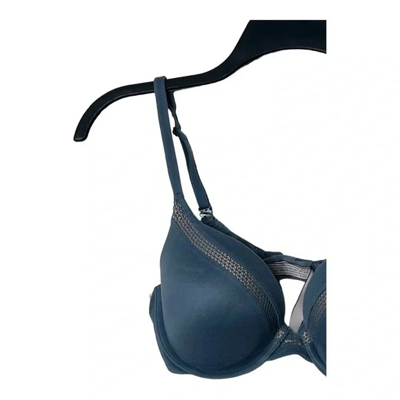 1433. VICTORIA’S SECRET BODY BY VICTORIA LIGHTLY‎ PADDING SIZE 34C BLUE/PINK - Picture 3 of 7